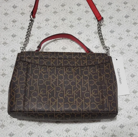 Calvin Klein Red Convertible Crossbody Satchel ❤️ - Picture 3 of 8